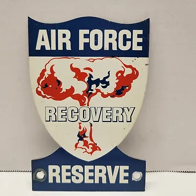 VTG Air Force Recovery Reserve Atomic Bomb License Plate Topper Sign US Military • $164.99
