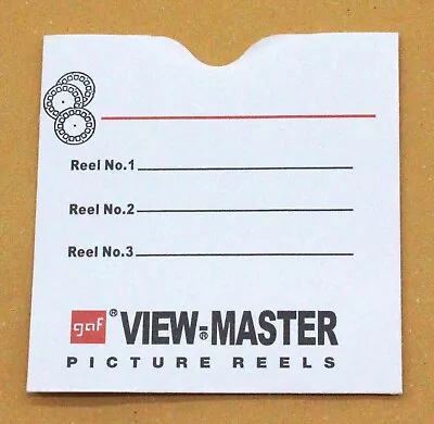  3 Reel Sleeves - View-Master Packets - Gaf - Packs Of 25- NEW • $19.95