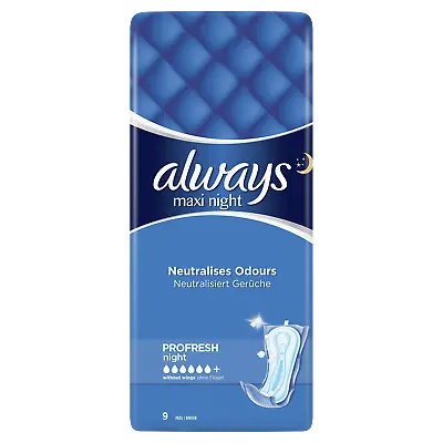 £6.35 • Buy Always Maxi Profresh Night Super Absorbent 9 Sanitary Towels (Choose Your Packs)