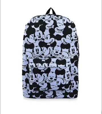 Disney Store Mickey Mouse Expressions 18  School Backpack Blue W/ Laptop Sleeve • $29.75