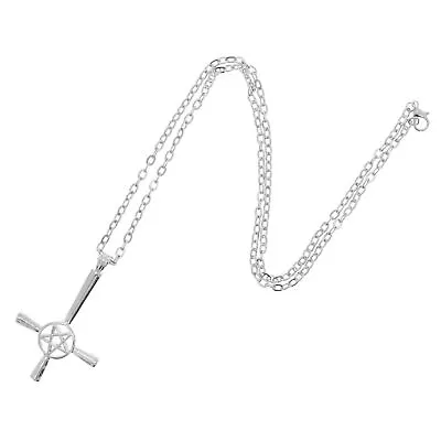 Inverted Pentagram Cross Necklace  - Alternative Gothic Jewellery • £12.69
