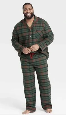 Big Tall Mens Tartan Plaid Pajama Set Hearth Hand Christmas Cotton 3 4 5XL PICK! • $19.99