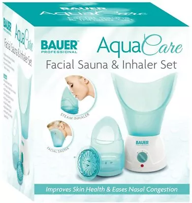 Bauer Aqua Care Facial Sauna And Inhaler Set Softer Skin 38680 • £24.99