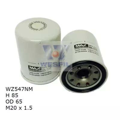 Nippon Max Oil Filter Z547 WZ547NM  Suits Honda/nissan • $20.77