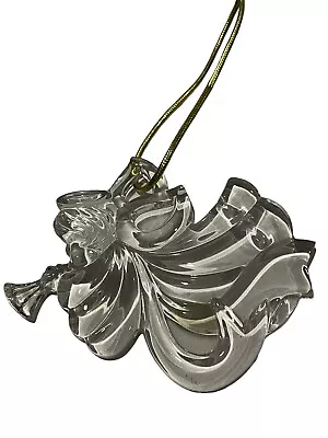 Mikasa Crystal Angel Ornament Christmas Angel With Horn Joyous Collection • $9.50