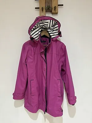 Captain Corsaire French Designer Regate Ete Pink Hooded Rain Coat Plus Size 20 • £49.95