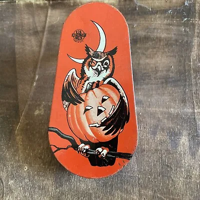 Vintage Halloween Metal Noise Maker Owl Jack O’ Lantern Moon US Metal Toy. EUC • $32