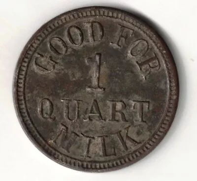 RARE 1920's ILLIANA DAIRY Good For 1 Quart Of Milk TC-209831 Token • $9.95