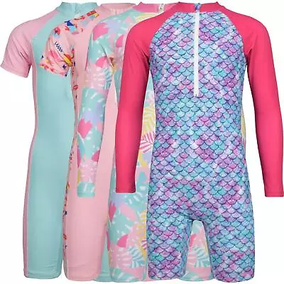 A2Z 4 Kids Girls One Piece Wetsuit UPF50+UV Surfing Swimming Swimwear Costume • £11.99