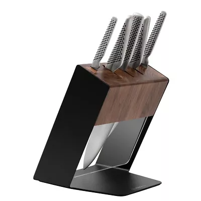 New Global Katana 6pc Kitchen Knife Block Set Knives 6 Piece - Walnut • $439.80