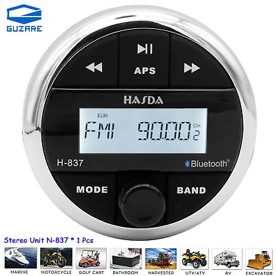 Bluetooth Stereo For Motorcycle Waterproof AM FM Radio Car Audio Music Receiver • $114.99