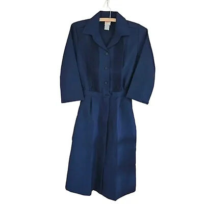 Vintage Uniflair Blue Nurse Uniform Dress Cos Play Size 6 USA Long Sleeve NOS • $24.97