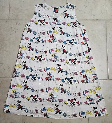 Vtg Disney Unlimited Parks Dress Shop Mickey Minnie Mouse Laundry Dress Sz Small • $29.99