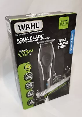 Wahl Cordless Aqua Blade Wet Dry Stubble & Beard Trimmer Grooming Set 9899-800 • $174.07