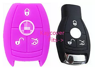 PURPL SILICONE CAR KEY COVER For MERCEDES BENZ W203 W210 W211 AMG W204 C200 C250 • $8.99