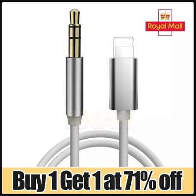 3.5mm Jack AUX Adapter Cable Cord To Car Audio For IPhone X 11 12 13 14 PRO Max • £3.36