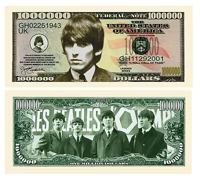 Pack Of 100 - George Harrison Million Dollar Bill - Best Gift For Beatles Fans • $24.95