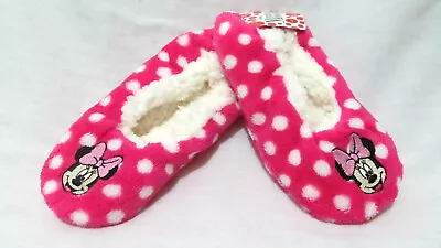 Disney Minnie Mouse Super Soft Plush Non-Slip Slippers Little Girls Size 13-4 • $9