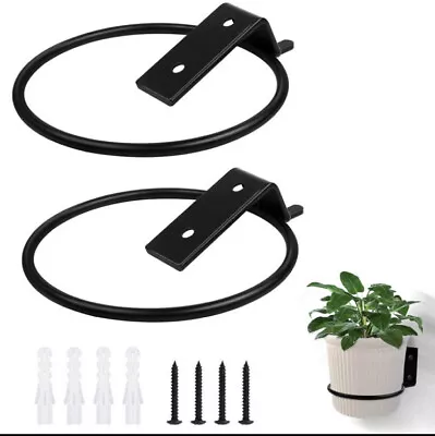 Plant Flower Pot Holder Wall Mounted Ring Holder Garden Hanging Basket Bracket • £3.90