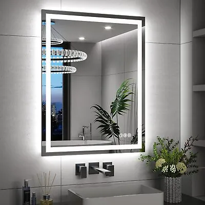 LED Bathroom Mirror 3 Color Temperature-Front & Backlit Wall Mount Vanity Mirror • $461.69