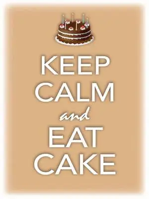 Sheet Metal Sign 30x40 Cm Keep Calm And Eat Cake • £19