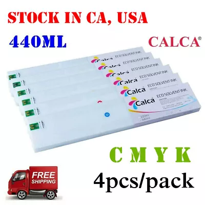 US Stock Calca C M Y K 4pcs Compatible 440ml Roland ECO-Sol Max Ink Cartridge • $191.02