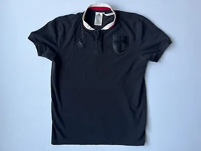 AC Milan Polo Shirt Womens Size S / M Adidas Black Football Soccer 19  X 25  • $29.95