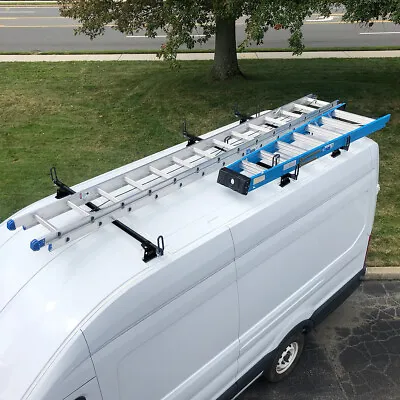 Heavy Duty 3 Bar Ladder Roof Rack Fits: Ford Transit Cargo Van High Roof (black) • $157.28