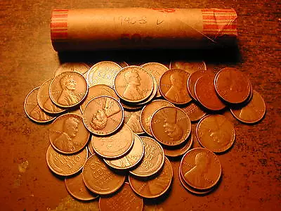 1940-S LINCOLN WHEAT CENT PENNY ROLL Nice Condition   • $6