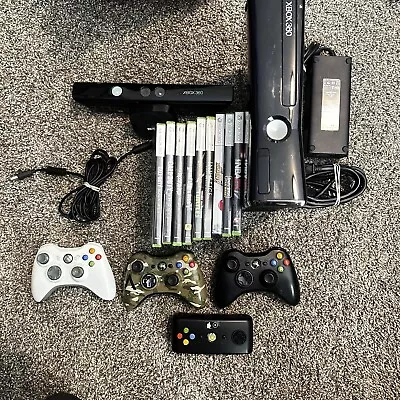 Microsoft Xbox 360s With Kinect Model 1439 250GB Video Game Console Bundle IOB • $90