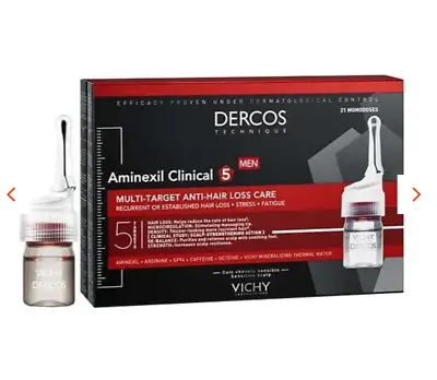 £55 • Buy Vichy Dercos Aminexil Clinical 5 Men - 21x6ml - Anti-Hair Loss Treatment   UK