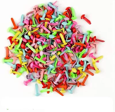 Split Pins200 Pcs Mini Brads Metal Paper Fasteners Coloured Brad Fasteners... • £6.90