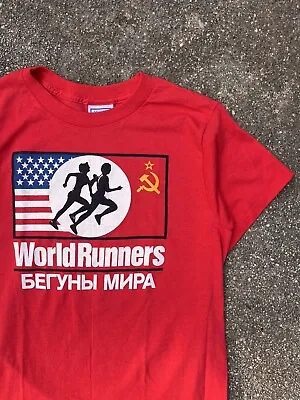 Vintage 1989 Moscow Marathon Tee Size Medium • $50