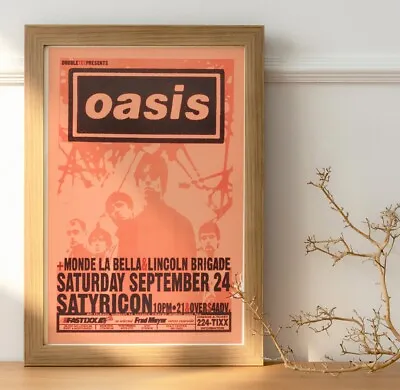 Oasis 1994 Satyricon Live Concert Tour Poster - 36 X24  Promo Print • £8.99