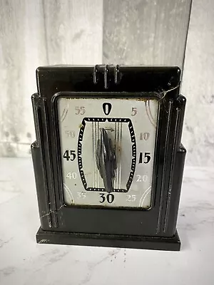 Vintage Art Deco Metal & Plastic Timer • $19.99