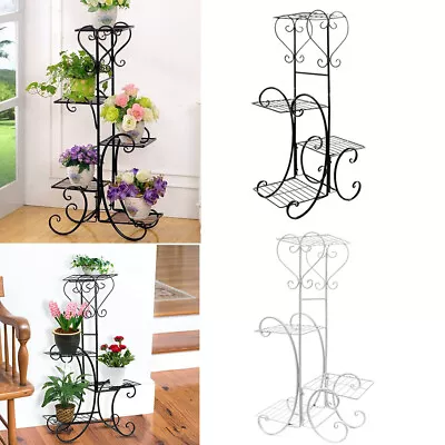 Corner Shelf Metal Plant Stand Flower Display Storage Rack For Indoor Outdoor UK • £15.94