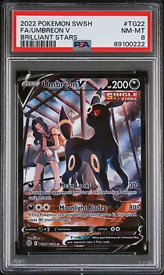 Umbreon V TG22/TG30 Brilliant Stars: Trainer Gallery Pokemon TCG PSA 8 MINT • $0.01