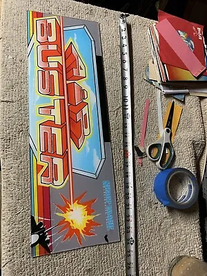 22 7/8-7.5” ORIGINAL Air Buster PLEXI Sign Marquee ARCADE VIDEO GAME PART • $65