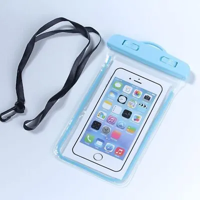 Waterproof Phone Pouch With Lanyard Underwater Universal Mobile Cover Dry Bag UK • £4.99