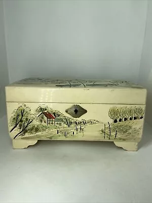 Vintage Large Japanese/Oriental Compartmented Lift Up Jewellery Box • £16.99