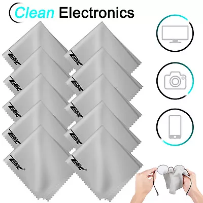 10Pcs Microfiber Cleaning Cloth Cleaner For Glasses Phone Screen Camera Lens LCD • $6.99