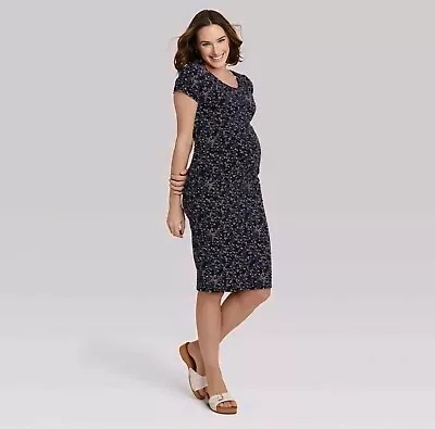 Isabel Maternity By Ingrid & Isabel Floral Print T-Shirt Maternity Dress Size XS • $14.99