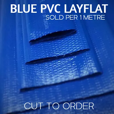 £1.55 • Buy Blue PVC Layflat Hose Pipes Water Delivery Submersible Pump Irrigation Lay Flat