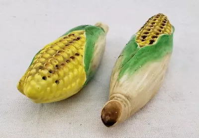 Vintage Figural Ear Of Corn Salt & Pepper Shakers Country Kitchen Farmhouse Farm • $11.95