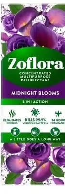 4 X  Zoflora 3 In 1 Action Concentrated Disinfectant Midnight Blooms 120ml • £12.99