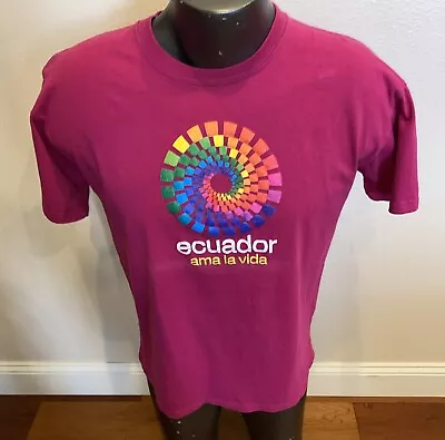 Ecuador Ama La Vida Souvenir Pink T Shirt SZ XL Ecuador (runs Small) • $10