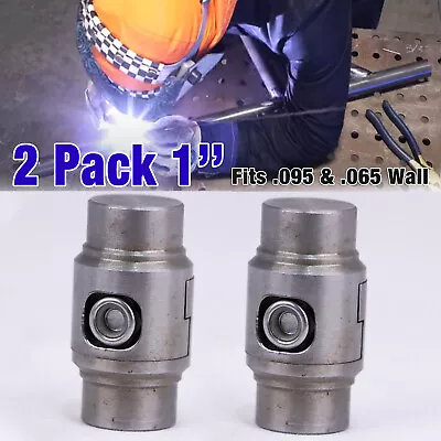 2PACK 1  Weld In Tube Connector Adapter Roll Cage Bungs .095 & .065 Wall NEW • $35.99