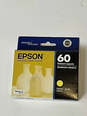 Epson 60 Standard Capacity T060420 Yellow Ink Cartridge Expired 9/2017 • $9.99