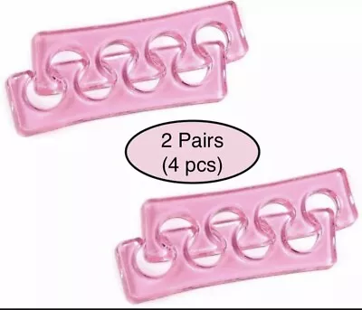 4PCS Silicone Bunion Toe Corrector Orthotics Straightener Pain Foot - Pink - US • $6.99