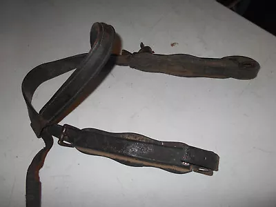 Antique Vintage Leather Western Horse Headstall Rare Parts Only Display • $4.99